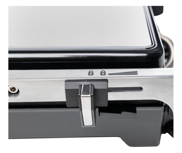 Vivax SM-2000X Elektromos Grill, 2000 W, Gyors Fűtés, Termosztát, 90 és 180 Fokos Nyitás, Tapadásmentes Felület