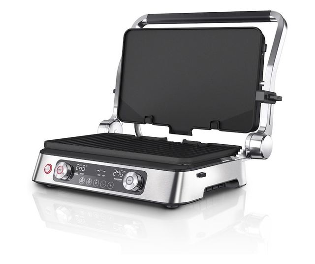 Braun MultiGrill 9 Pro CG9140 Elektromos Grill, 2200 W, 3 Grillezési Mód, 2 Főzési Zóna Független Elektronikus Termosztáttal