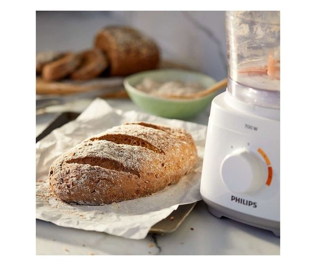 Philips HR7310/00 Daily Collection Élelmiszer-feldolgozó, 700 W, 2 sebesség + impulzus, 2,1 l-es tartály, emulgeáló szerszám, ro