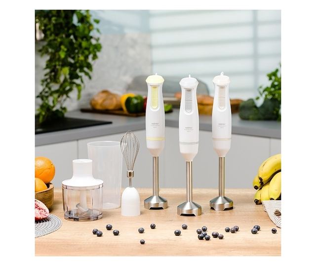 Zelmer ZHB4562I Pulsar Deluxe Max Kézi Turmixgép, 800 W, 2 Rozsdamentes Acél Kés, Rozsdamentes Acél Láb, 800 ml Tartály, 450 ml