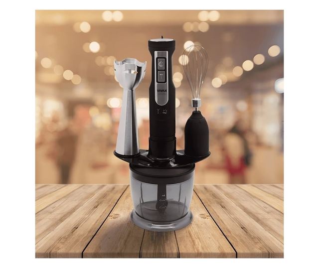 Vivax 3 az 1-ben botmixer szett HBS-500X, 500W, 0.6l, 2 sebesség, Turbo, rozsdamentes acél penge, levehető fogantyú, habverő, ta