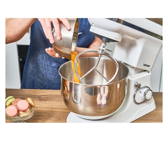 Zelmer ZKR1350 bolygókeverő, 1200 W, 6 sebességfokozat, Smartmix funkció, Pulse, 5 L rozsdamentes acél tál, keverő tartozékok