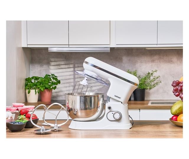 Zelmer ZKR1350 bolygókeverő, 1200 W, 6 sebességfokozat, Smartmix funkció, Pulse, 5 L rozsdamentes acél tál, keverő tartozékok