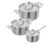 3 darabos főzőedény-készlet, Kuhn Rikon, Culinary Fiveply, 24 cm átmérőjű edénnyel, rozsdamentes acélból
