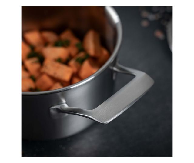 Kuhn Rikon Culinary Fiveply 3 részes rozsdamentes acél edény szett, 3.4 literes fazék fedővel, 1.7 literes lábas fedővel, Ø 24 c