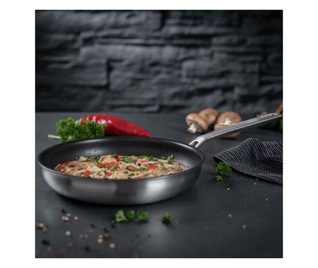 Kuhn Rikon Culinary Fiveply 3 részes rozsdamentes acél edény szett, 3.4 literes fazék fedővel, 1.7 literes lábas fedővel, Ø 24 c