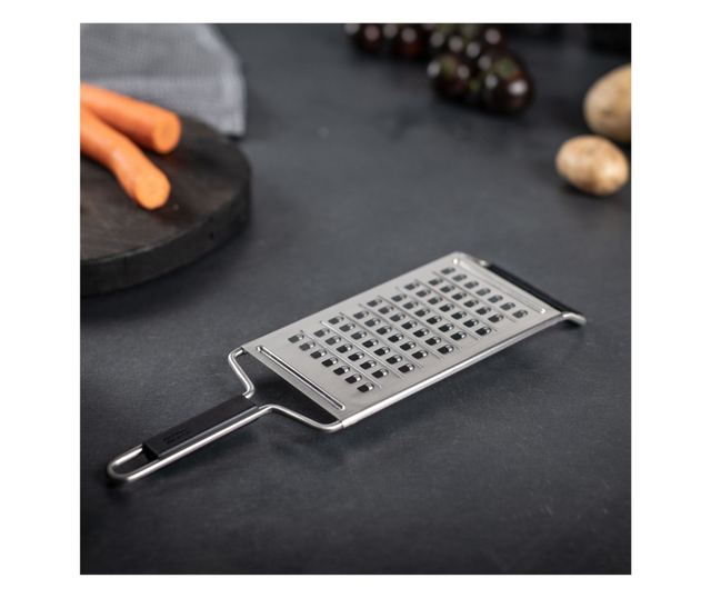 Kuhn Rikon Essential kézi reszelő, 1 felület, ideális sajthoz, zöldségekhez, gyümölcsökhöz, rozsdamentes acél, tartós, ellenálló