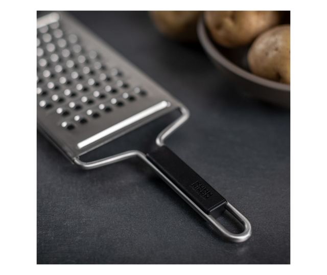 Kuhn Rikon Essential kézi reszelő, 1 felület, ideális sajthoz, zöldségekhez, gyümölcsökhöz, rozsdamentes acél, tartós, ellenálló