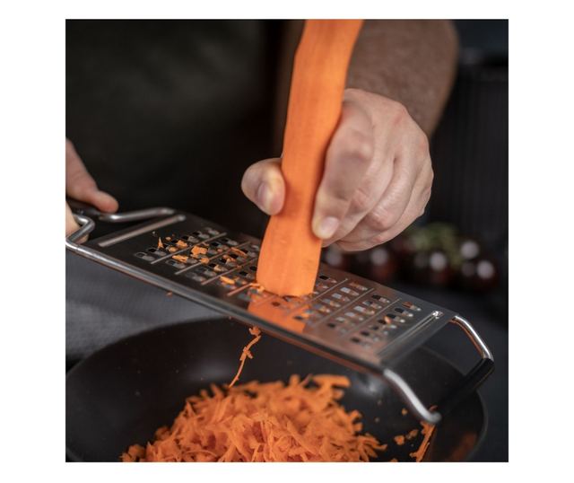 Kuhn Rikon Essential kézi reszelő, 1 felület, ideális sajthoz, zöldségekhez, gyümölcsökhöz, rozsdamentes acél, tartós, ellenálló