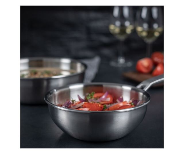 Rozsdamentes acél serpenyő, Ø 16 cm, Kuhn Rikon, Culinary Fiveply, rozsdamentes acél