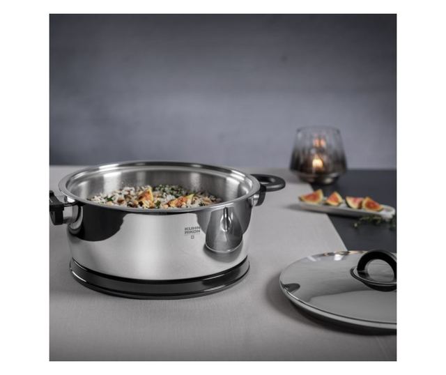 2 darabos főzőedény-készlet, Kuhn Rikon, Durotherm Pro, rozsdamentes acél