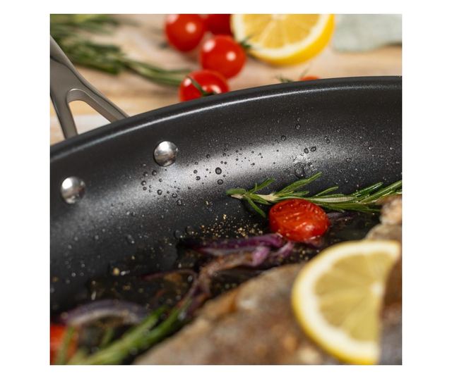 Kuhn Rikon serpenyő halakhoz, Allround, 36x25 cm, ideális egész halak és filék főzéséhez, rozsdamentes acél, 3 rétegű tapadásmen