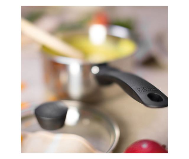 Kuhn Rikon Classic 3 részes rozsdamentes acél edény szett, 1.5/2.3/3.1 literes edényekkel, 3 légmentesen záródó üvegfedő, ideáli