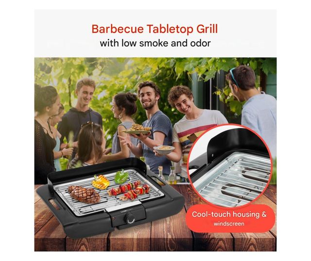 Elektromos grill, Clatronic, 2000 W, fekete