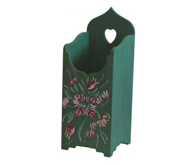 Rusztikus Fa Esékállvány, Kézzel Festett, 50 cm Magas