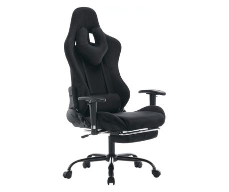 Uredska stolica, Baršunasta Gaming Plastična Crna Salop 66x67x129-139 cm