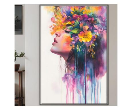 Tablou Canvas Premium, LuxCanva® G1136, Gradina Sufletului, Feminitate, Flori, Natura, Prospetime, Arta, Visare, Magie, Culoare,
