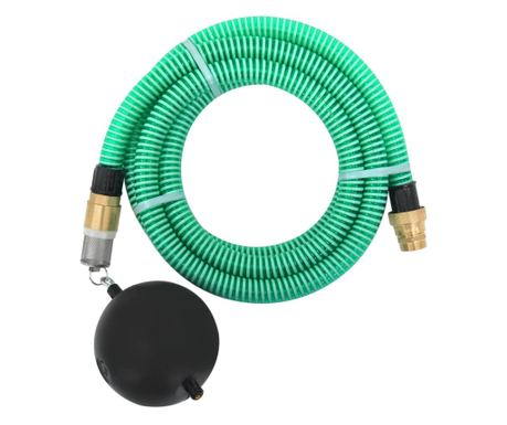 Furtun de aspirație, cu racorduri de alamă, verde, 3 m, 25 mm