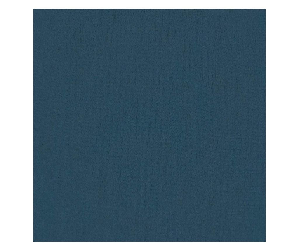 Рамка за легло с пружинен матрак и LED, тъмносин, 180x200 см, кадифе - 8