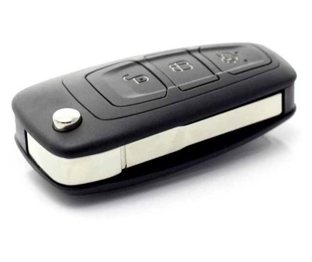Ford kulcstartó, 3 gombos, kompatibilis Mondeo, Focus, S-Max, Galaxy, C-Max, Transit Connect, 2010-2018 modellekkel