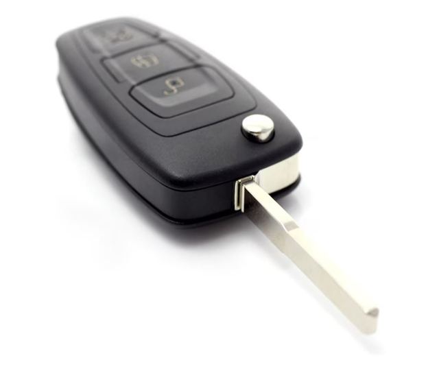 Ford kulcstartó, 3 gombos, kompatibilis Mondeo, Focus, S-Max, Galaxy, C-Max, Transit Connect, 2010-2018 modellekkel