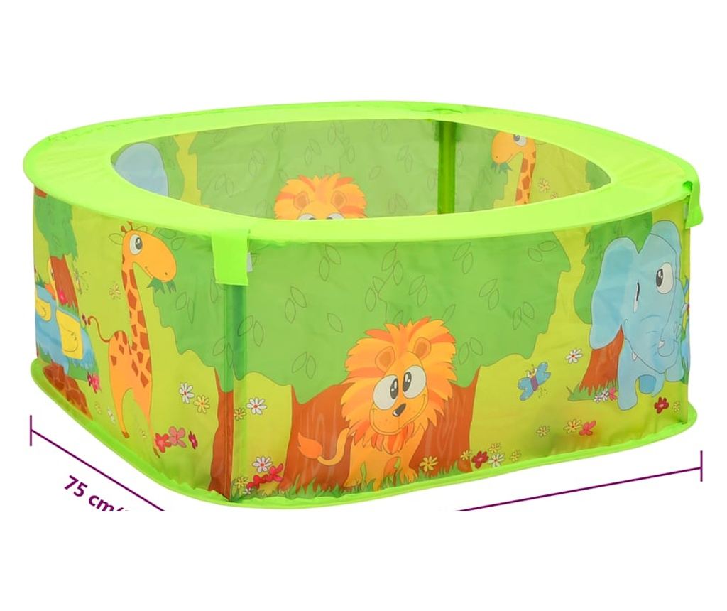 Детски басейн с топки, 300 топки, 75x75x32 см - 8