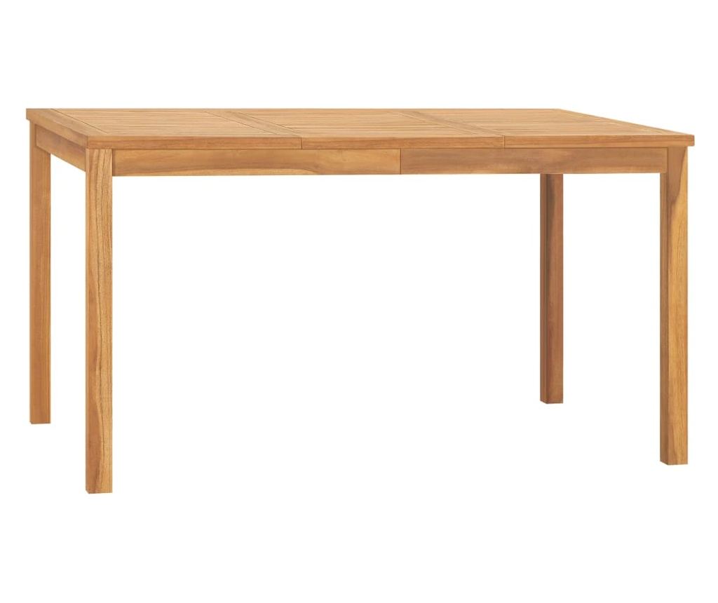 Комплект градински мебели, масивна тикова дървесина, 5 части - 8