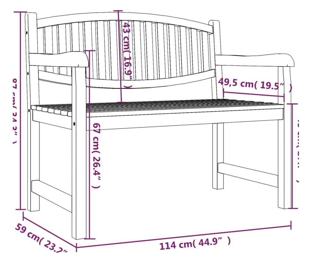 Градински комплект за хранене, масивен тик, 5 части - 12