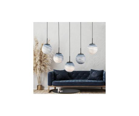 Lustra HubRom, EFSER 4110-05-BL 76x85 cm 5xE27-60W Fekete
