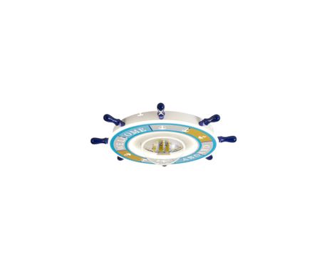 HubRom LED Mennyezeti Lámpa, LOUI, Hajókerék Design Gyerekeknek 8027-01 66x14,5 cm Fehér /Kék
