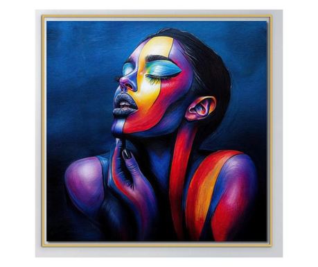 Tablou Canvas Premium, LuxCanva® G1165, O Clipa de Liniste, Tacere, Foc, Umbra, Stralucire, Interioara, Ea, Coloristica, Ganduri