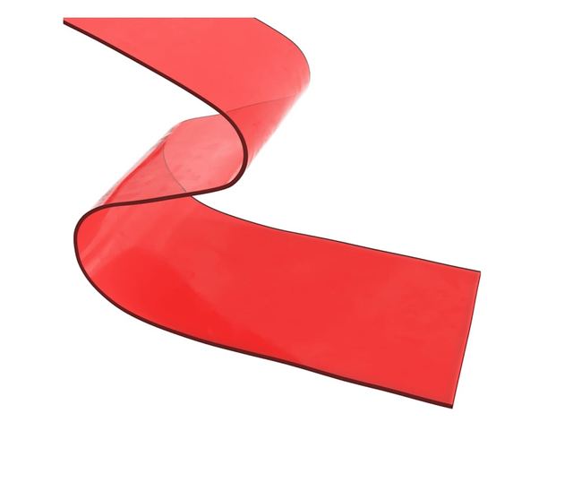 Врати завеса, червена, 200 мм x 1.6 мм, 25 м, PVC