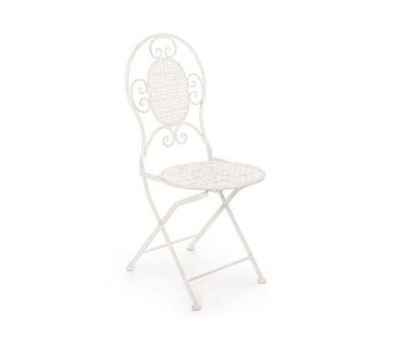 Emily Bijela Čelična Vrtna Stolica 40x40x94h