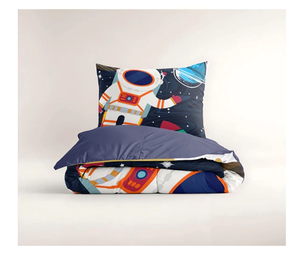 Sleeptime Space Man 2 Спален комплект, 1 човек, Микрофибър, 1x Чаршаф 140x200/220 см, 1x Калъфка 70 x 90см, Пере се - 2