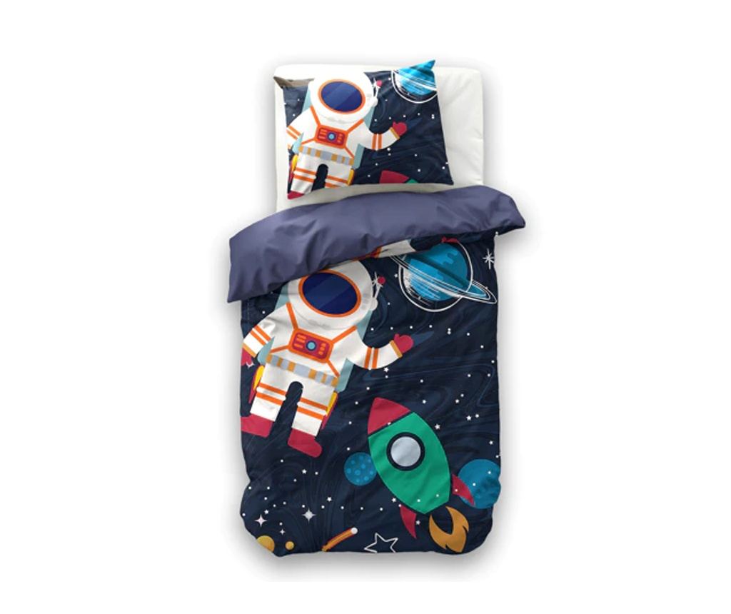Sleeptime Space Man 2 Спален комплект, 1 човек, Микрофибър, 1x Чаршаф 140x200/220 см, 1x Калъфка 70 x 90см, Пере се - 4