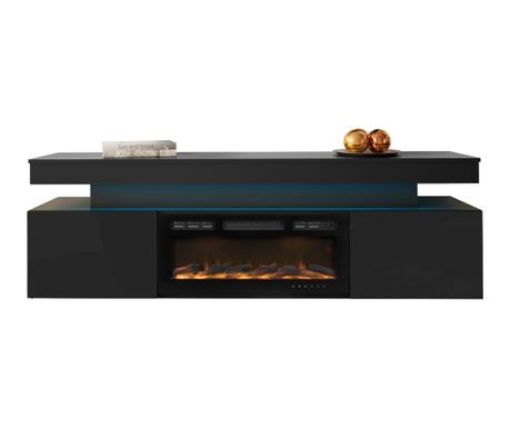 Comoda TV 2D cu semineu Lestirola LED