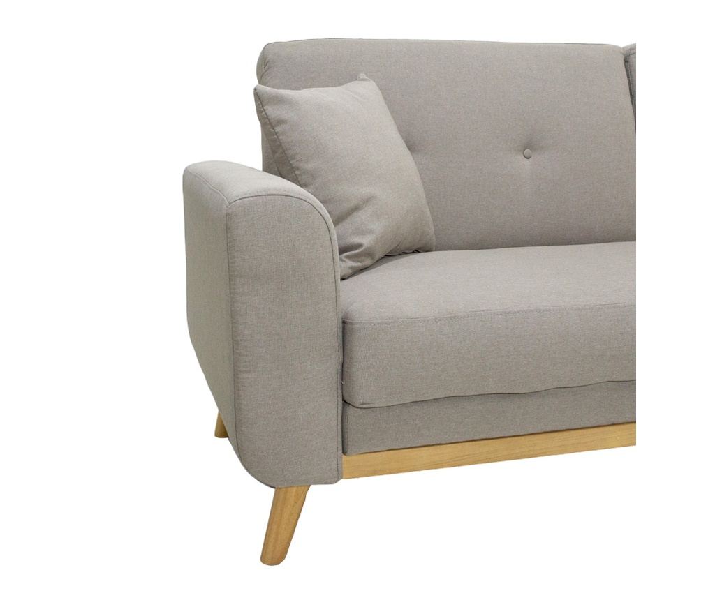 Диван, Carmelo, Бежов, Текстил, 214х80х86см. - 5