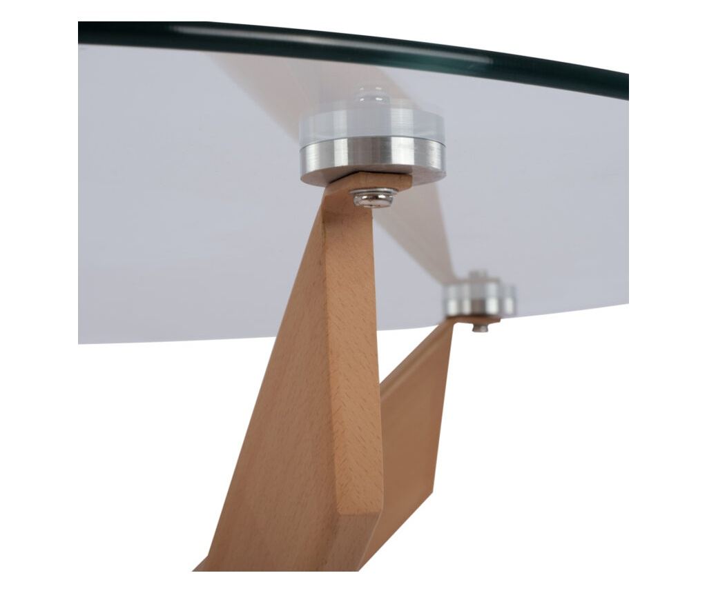 Трапезна маса, Jada, Прозрачен, Стъкло, Φ120х75см. - 6