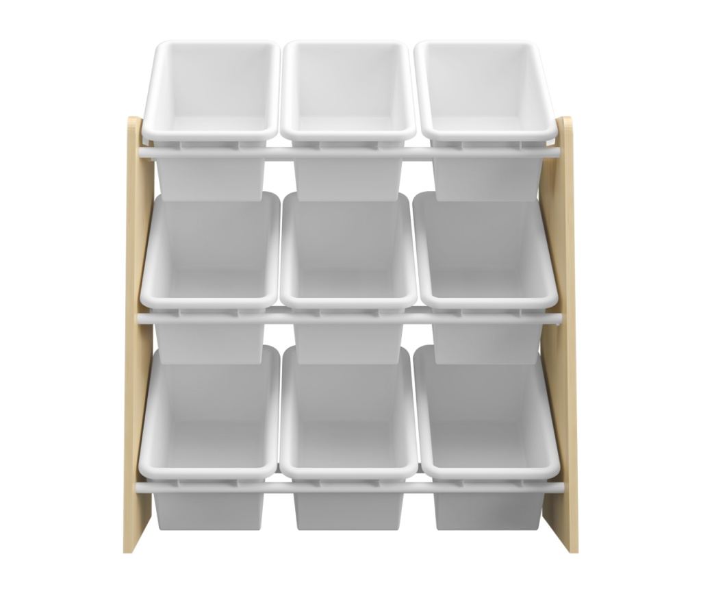 Raft rendszerező MDF Natúr Műanyag Fehér 65x26,5/31x67 cm - 2