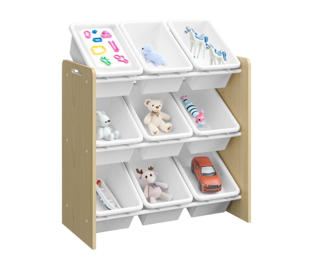 Raft rendszerező MDF Natúr Műanyag Fehér 65x26,5/31x67 cm - 5