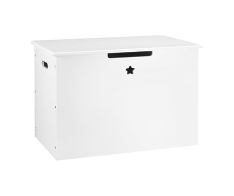 Bolis bela lesena škatla za shranjevanje MDF 60x38x42 cm