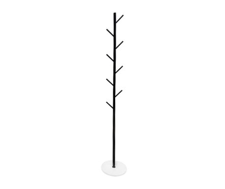 Cuier pardoseală metal negru piatra albă Tukan 30x30x173 cm