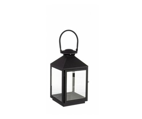 Crna sjajna željezna lampa 19,5x18,5x36 cm