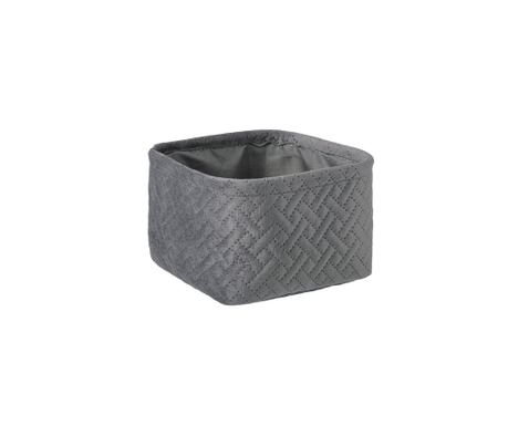 Úložný box Averill Grey Textile 16x16x10 cm