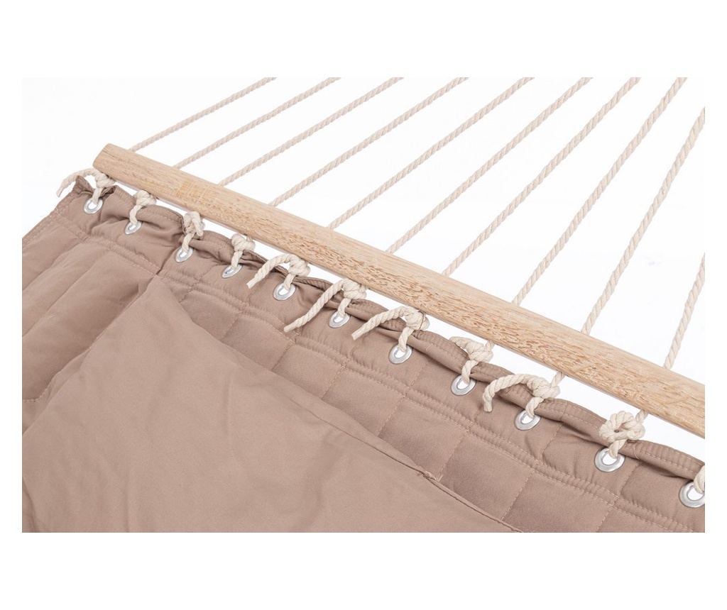 Selaya Kerti Hintaágy Taupe Textil Barna Fa 200x140 - 2
