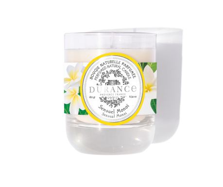 Lumânare parfumată naturală Durance - Sensual Monoi 180 gr