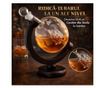 Set sticlă Whisky cu decantor Glob Pământesc 850 ml și 2 pahare, stil elegant thumbnail 4