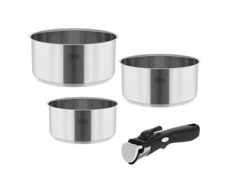 Комплект тенджери с 3 подвижни дръжки Cook Expert Teesa