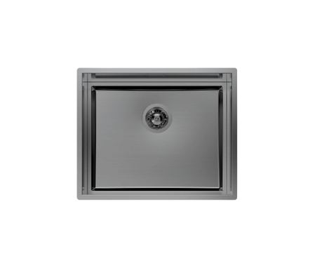 Chiuvetă de bucătărie premium, Foster, Quadra Evo, 47 x 47 cm, finisaj PVD, antracit