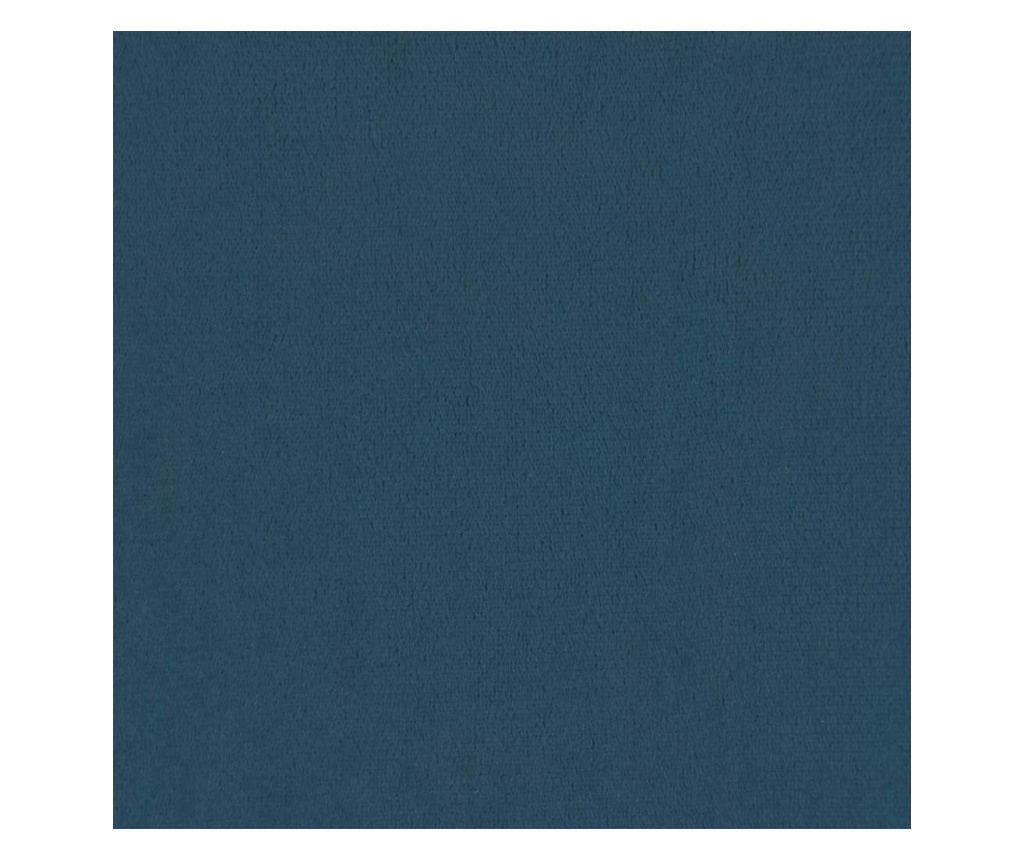 Box krevet s madracem, tamnoplavi, 160x200 cm, baršun - 7